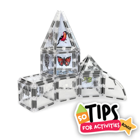 Magnetic building blocks COLORMAG CLEAR